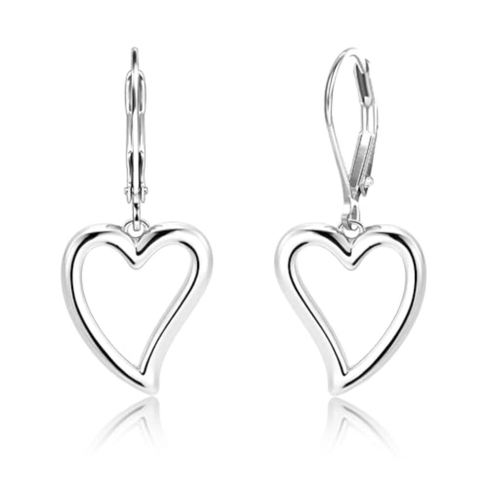 Sterling‎ Silver Heart Earrings for Women